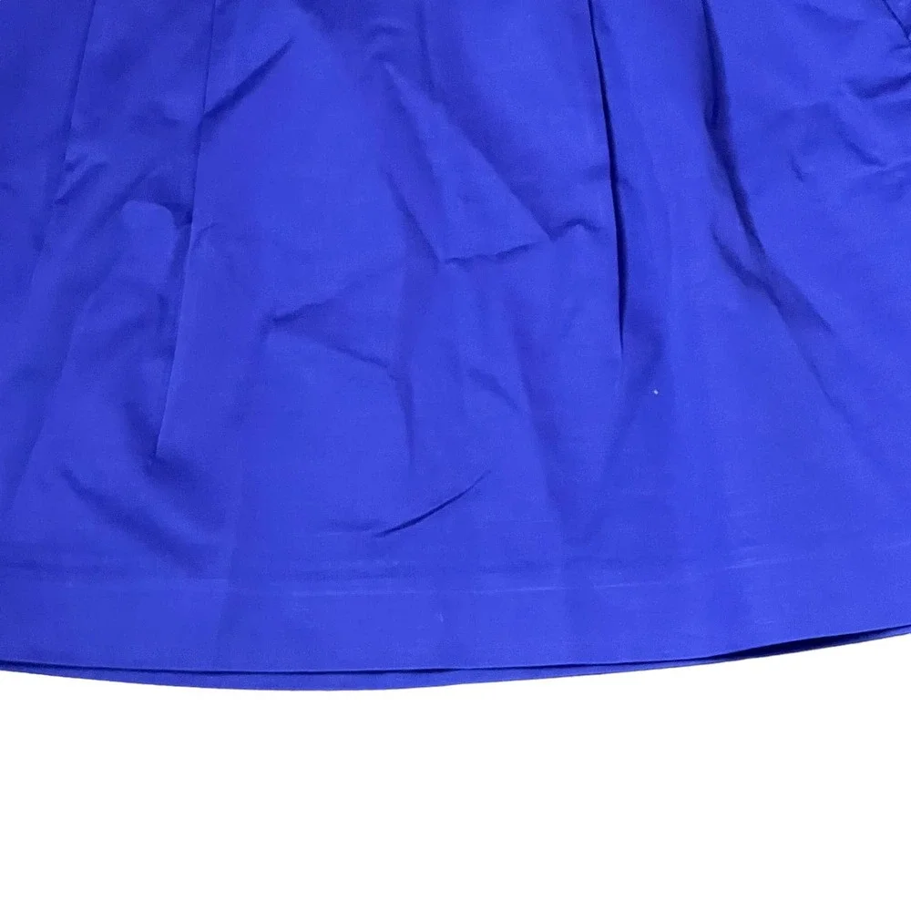 J. Crew Skirt Size 4 Blue Women Lined Cotton Stretch Blend Scalloped Waist 26X17